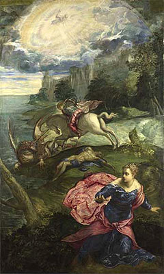 Saint George and the Dragon, c.1553 | Tintoretto