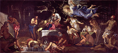 St. Roch Visited by an Angel in Prison, 1567 | Tintoretto