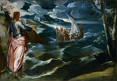 Christ at the Sea of Galilee, c.1575/80 | Tintoretto | Giclée Leinwand Kunstdruck
