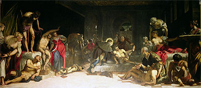 Der heilige Rochus heilt die Pestkranken, 1549 | Tintoretto