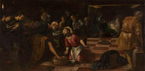 Christ washing the Feet of the Disciples, c.1575/80 | Tintoretto | Giclée Canvas Print