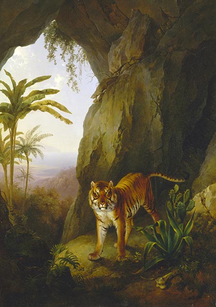 Jacques-Laurent Agasse | Tiger in a Cave, c.1814 | Giclée Canvas Print