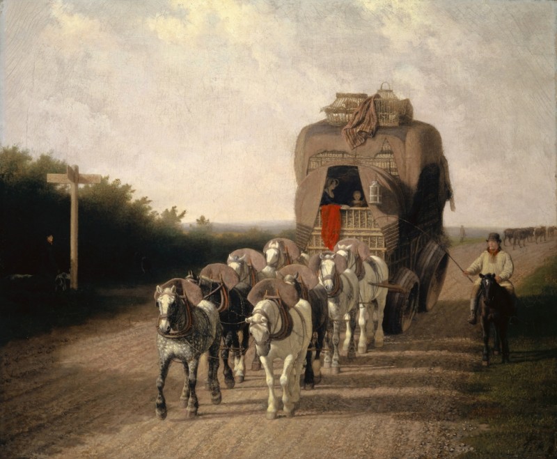 Die Paketpost von Ludlow, 1801 | Jacques-Laurent Agasse | Giclée Leinwand-Kunstdruck