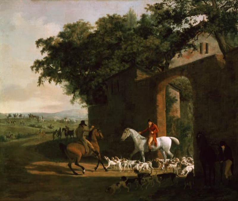 Aufbruch zur Jagd, 1803 | Jacques-Laurent Agasse | Giclée Leinwand-Kunstdruck