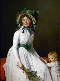 Mme. Seriziat and Her Son, 1795 by Jacques-Louis David | Canvas Print