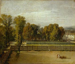View from the Luxembourg Gardens in Paris, n.d. von Jacques-Louis David | Leinwand Kunstdruck