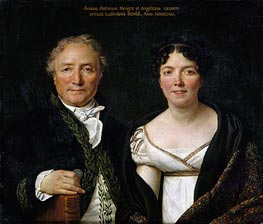 Mr. and Mrs. Antoine Mongez, 1812 von Jacques-Louis David | Leinwand Kunstdruck