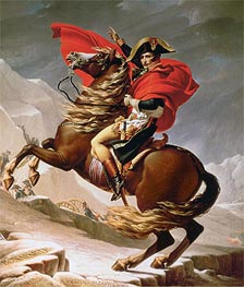 Napoleon Crossing the Alps | Jacques-Louis David | Painting Reproduction