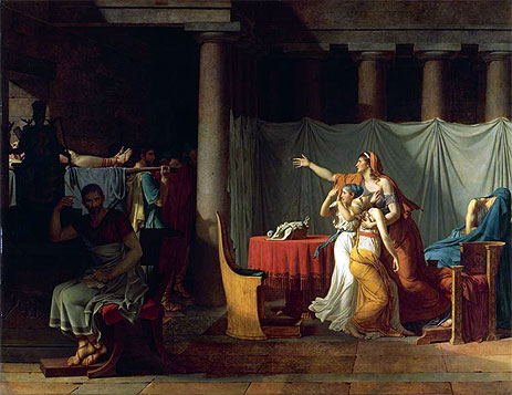 Lictors Bearing to Brutus the Bodies of his Sons, 1789 | Jacques-Louis David | Giclée Leinwand Kunstdruck