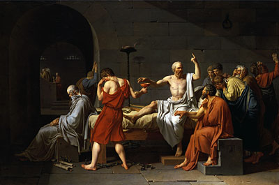 The Death of Socrates, 1787 | Jacques-Louis David | Giclée Leinwand Kunstdruck
