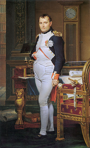 The Emperor Napoleon in His Study at the Tuileries, 1812 | Jacques-Louis David | Giclée Leinwand Kunstdruck