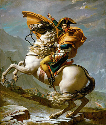 Napoleon überquert die Alpen am St.-Bernhard-Pass, 20. Mai 1800, c.1800/01 | Jacques-Louis David