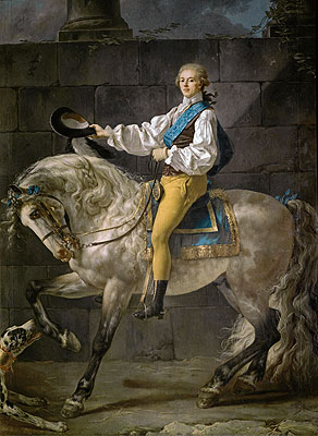 Count Stanislas Potocki, 1781 | Jacques-Louis David | Giclée Leinwand Kunstdruck
