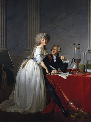 Antoine-Laurent Lavoisier and His Wife Marie-Anne-Pierrette Paulze, 1788 | Jacques-Louis David | Giclée Canvas Print