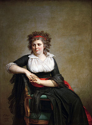 Robertine Tourteau, Marquise d'Orvilliers, 1790 | Jacques-Louis David | Giclée Leinwand Kunstdruck