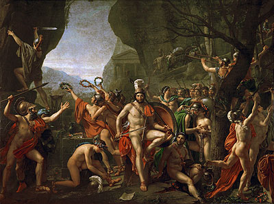 Jacques-Louis David | Leonidas at the Thermopylae, 1814 | Giclée Canvas Print