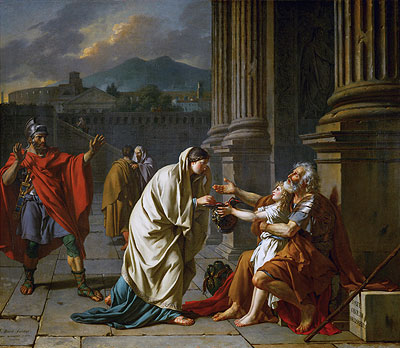 Belisarius Begging for Alms, 1784 | Jacques-Louis David | Giclée Canvas Print