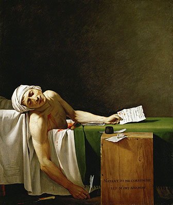 Der ermordete Marat in seiner Badewanne, 1793 | Jacques-Louis David