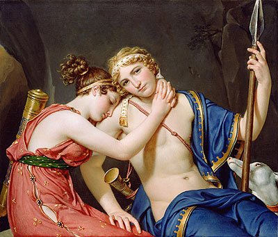 The Farewell of Telemachus and Eucharis, 1818 | Jacques-Louis David | Giclée Canvas Print