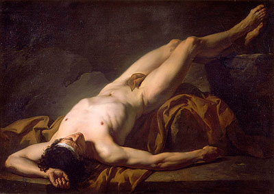 Hector (Academic Figure of a Man), undated | Jacques-Louis David | Giclée Canvas Print