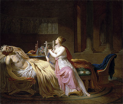 Jacques-Louis David | Homer and Calliope, 1812 | Giclée Leinwand Kunstdruck
