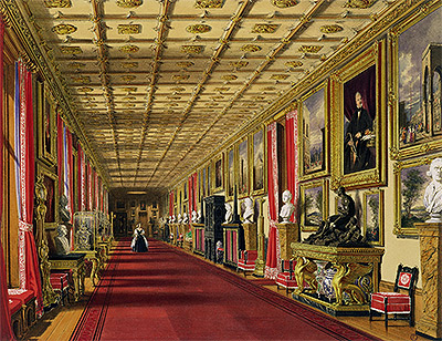 James Baker Pyne | South Corridor, Windsor Castle, 1838 | Giclée Paper Print
