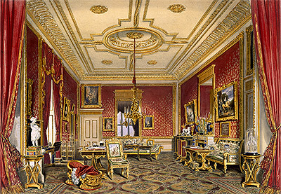 The Queen's Private Sitting Room, Windsor Castle, 1838 | James Baker Pyne | Giclée Paper Print