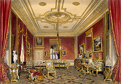 The Queen's Private Sitting Room, Windsor Castle, 1838 | James Baker Pyne