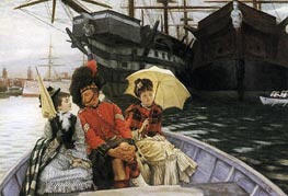 Portsmouth Dockyard, 1877 by Joseph Tissot | Canvas Print