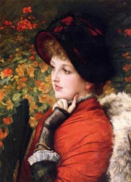 Art der Schönheit (Kathleen Newton), 1880 von Joseph Tissot | Leinwand Kunstdruck