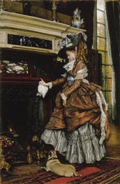 The Fireplace | Joseph Tissot | Painting Reproduction
