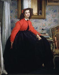 Young Woman in a Red Jacket, 1864 by Joseph Tissot | Canvas Print