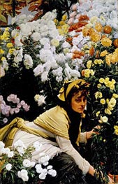 Chrysanthemums, c.1874/75 by Joseph Tissot | Canvas Print