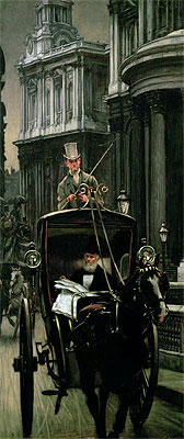 Zur Sache gehen (in die Stadt gehen), c.1879 | Joseph Tissot | Giclée Leinwand Kunstdruck