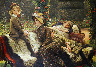 The Garden Bench, c.1882 | Joseph Tissot | Giclée Leinwand Kunstdruck