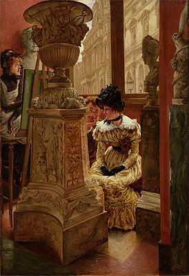 In the Louvre, c.1883/85 | Joseph Tissot | Giclée Leinwand Kunstdruck