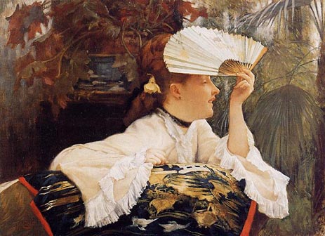 The Fan, c.1875 | Joseph Tissot | Giclée Canvas Print