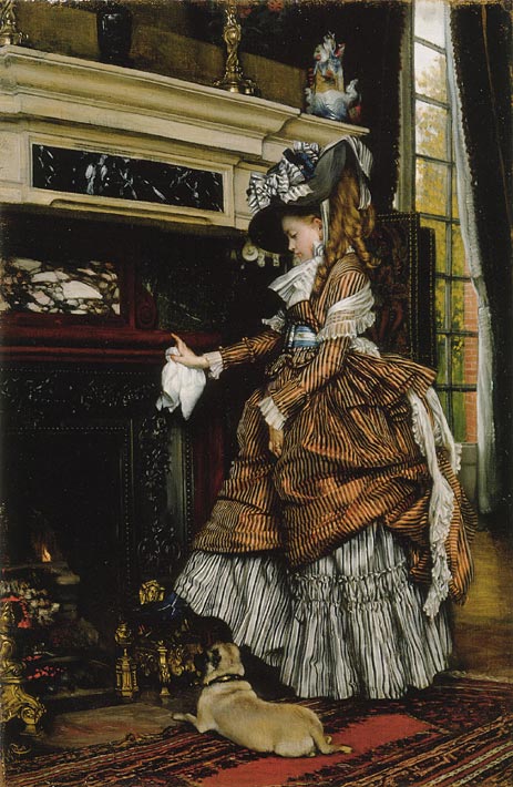 The Fireplace, c.1869 | Joseph Tissot | Giclée Canvas Print