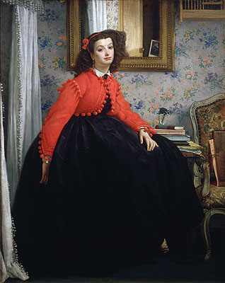 Young Woman in a Red Jacket, 1864 | Joseph Tissot | Giclée Leinwand Kunstdruck