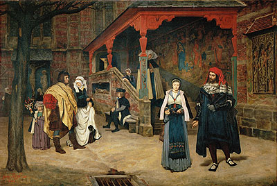 Meeting between Faust and Marguerite, 1860 | Joseph Tissot | Giclée Leinwand Kunstdruck