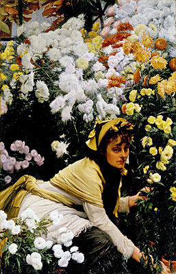 Chrysanthemums, c.1874/75 | Joseph Tissot | Giclée Canvas Print