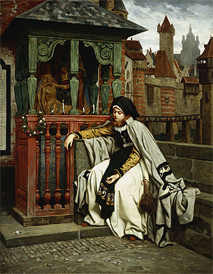 Marguerite at the Ramparts, 1861 | Joseph Tissot | Giclée Leinwand Kunstdruck
