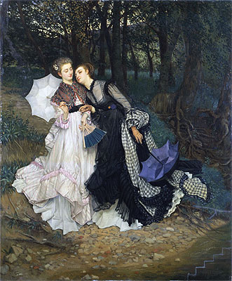 The Secret (Confession), c.1867 | Joseph Tissot | Giclée Leinwand Kunstdruck