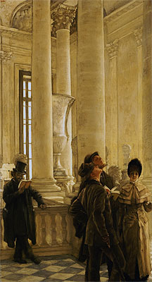 The North Stairs at the Louvre , n.d. | Joseph Tissot | Giclée Leinwand Kunstdruck