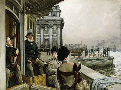 The Terrace of the Trafalgar Tavern, Greenwich, c.1878 | Joseph Tissot