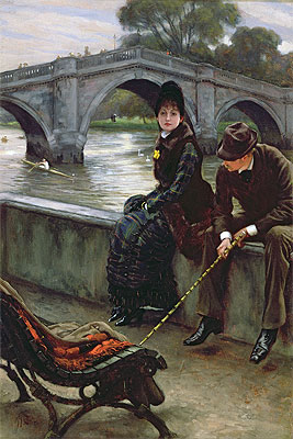 Joseph Tissot | Richmond Bridge, c.1878 | Giclée Canvas Print