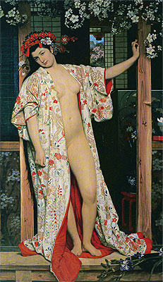 Japanese Girl Bathing, 1864 | Joseph Tissot | Giclée Leinwand Kunstdruck