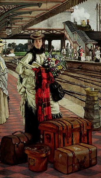 Waiting at the Station, 1874 | Joseph Tissot | Giclée Canvas Print