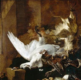 Still Life with a Dead Swan | Jan Baptist Weenix | Painting Reproduction