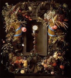 Communion Cup and Host, Encircled with a Garland of Fruit, 1655 by Jan Davidsz de Heem | Canvas Print